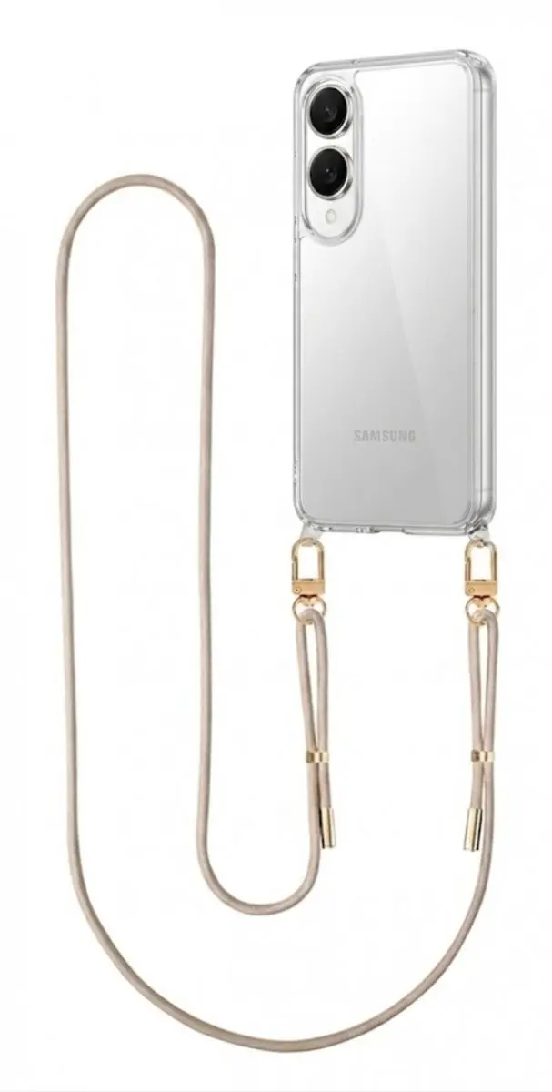 Kryt TopQ Esthetique Samsung S25 Edge s béžovou šňůrkou průhledný 176469