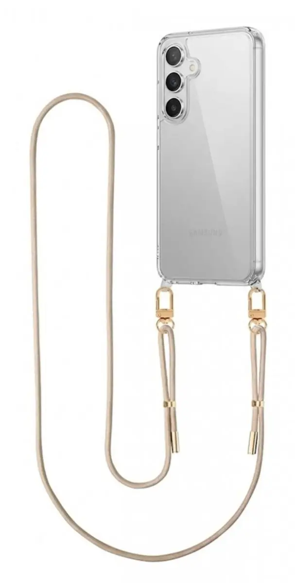 Kryt TopQ Esthetique Samsung S25 FE s béžovou šňůrkou průhledný 176470
