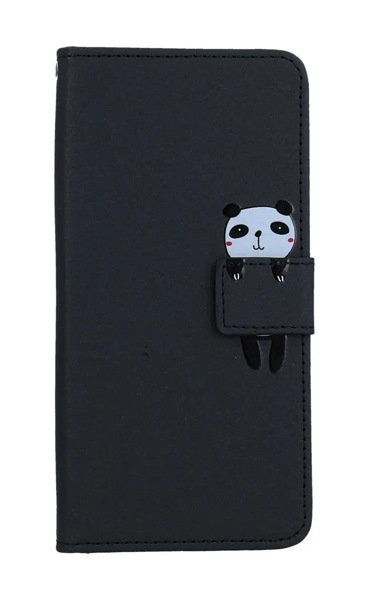 Pouzdro TopQ Xiaomi Redmi Note 12 Pro+ 5G knížkové černé s pandou 96548