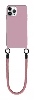 Kryt TopQ Minimalist Wrist Strap iPhone 15 Pro pudrový 126749