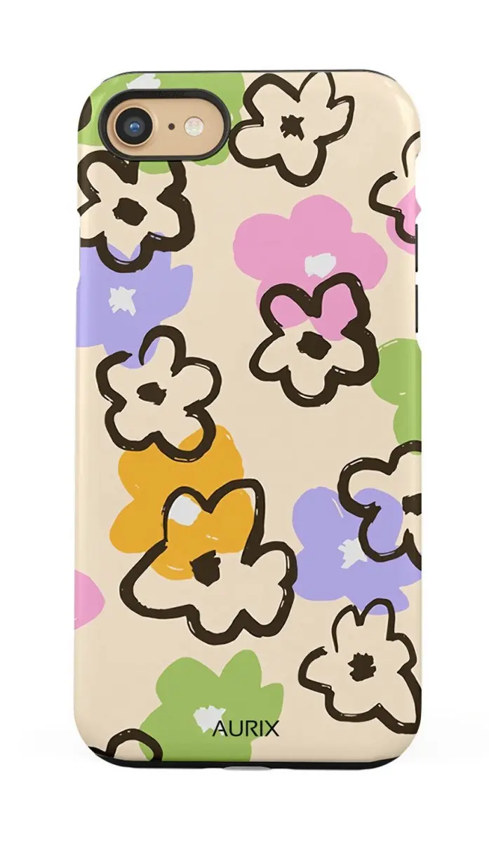 Kryt AURIX iPhone SE 2020 pevný Flower Drawing 126834