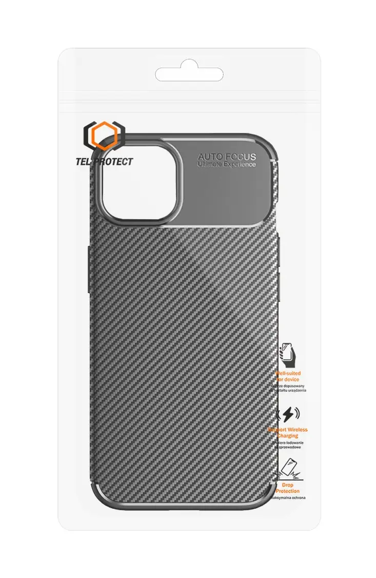 Zadní kryt Tel Protect Carbon Elite pro iPhone 16 Pro černý