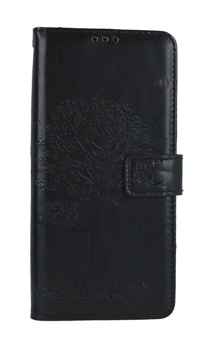 Pouzdro TopQ Xiaomi Redmi Note 12 Pro+ 5G knížkové Černý strom sovičky 106881