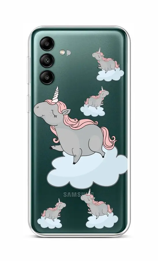 Kryt TopQ Samsung A04s Grey Unicorns 86942