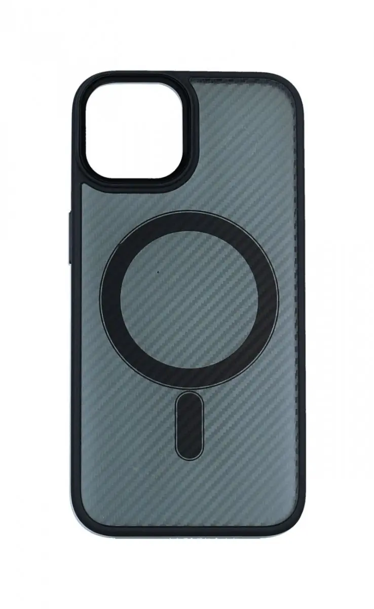 Kryt TopQ Magnetic Carbon iPhone 14 pevný tmavý 87011