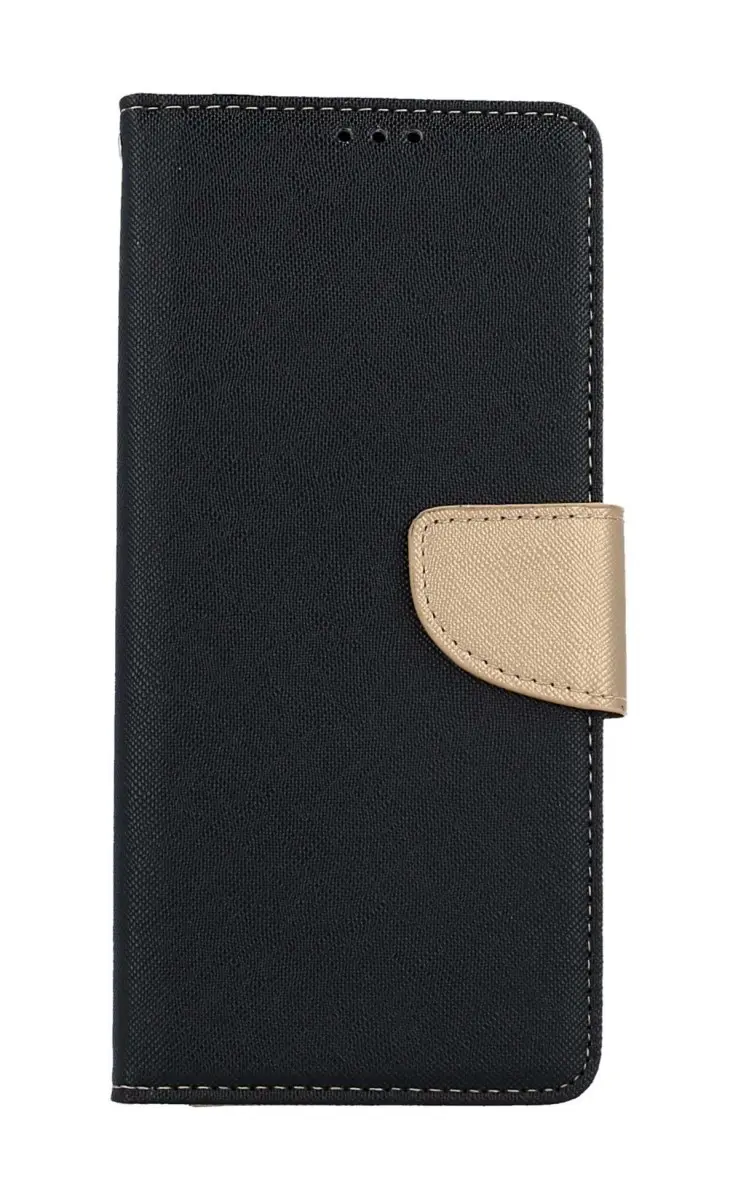Pouzdro TopQ Xiaomi Redmi 12 knížkové černo-zlaté 107405