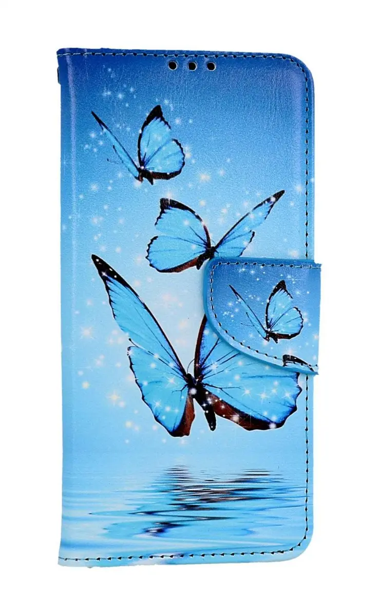 Pouzdro TopQ Xiaomi Redmi Note 12S knížkové Modří motýlci 107425