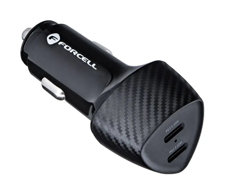 Rychlonabíječka do auta Forcell Carbon 40W černá 97704