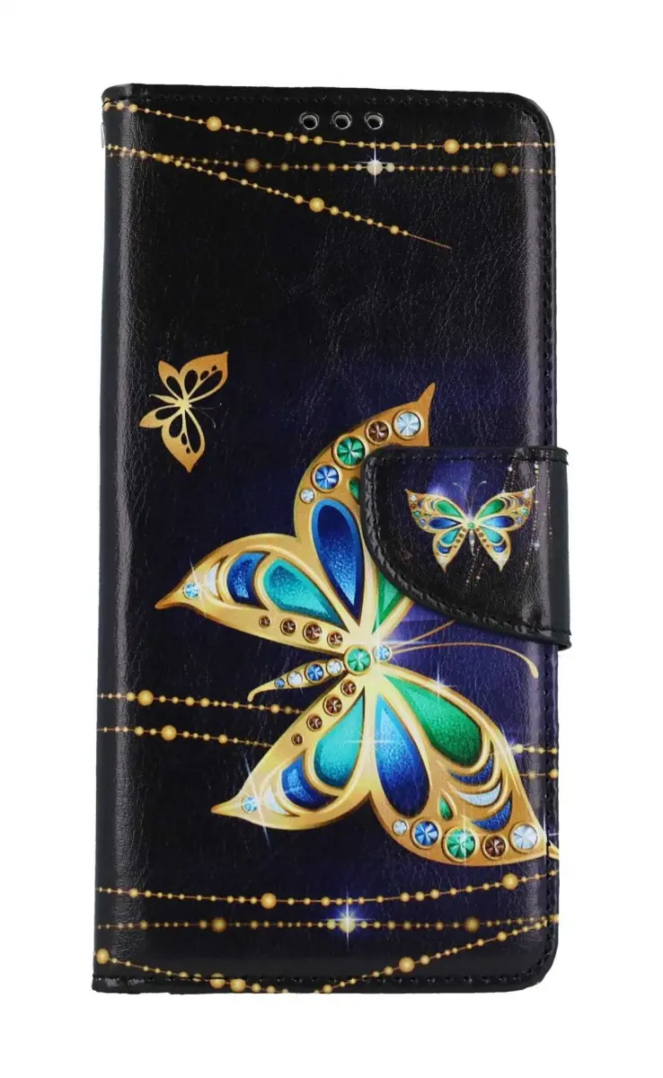 Pouzdro TopQ Xiaomi Redmi Note 13 Pro knížkové Zlatý motýl 127714