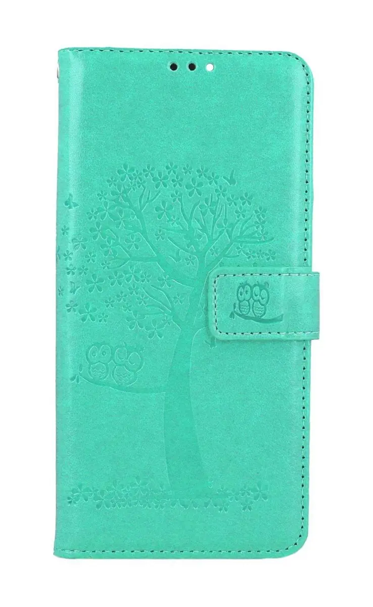 Pouzdro TopQ Xiaomi Redmi 13C knížkové Zelený strom sovičky 127730