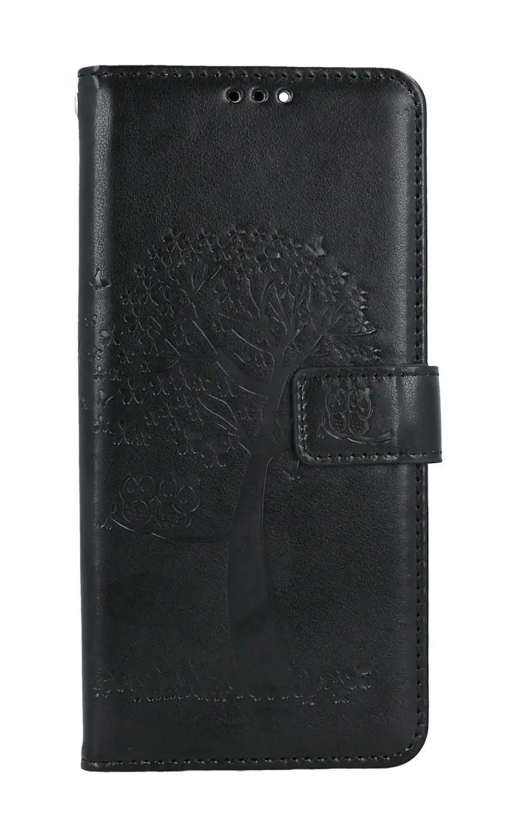Pouzdro TopQ Xiaomi Redmi Note 13 Pro knížkové Černý strom sovičky 127734
