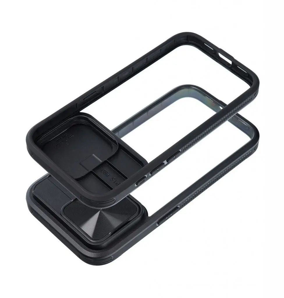 Kryt TopQ SLIDER iPhone 16 Pro Max průhledný 127767