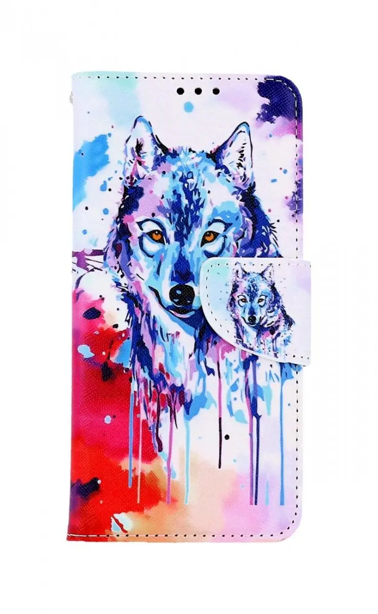 Pouzdro TopQ Xiaomi Redmi Note 11 knížkové Kresba vlka 67777