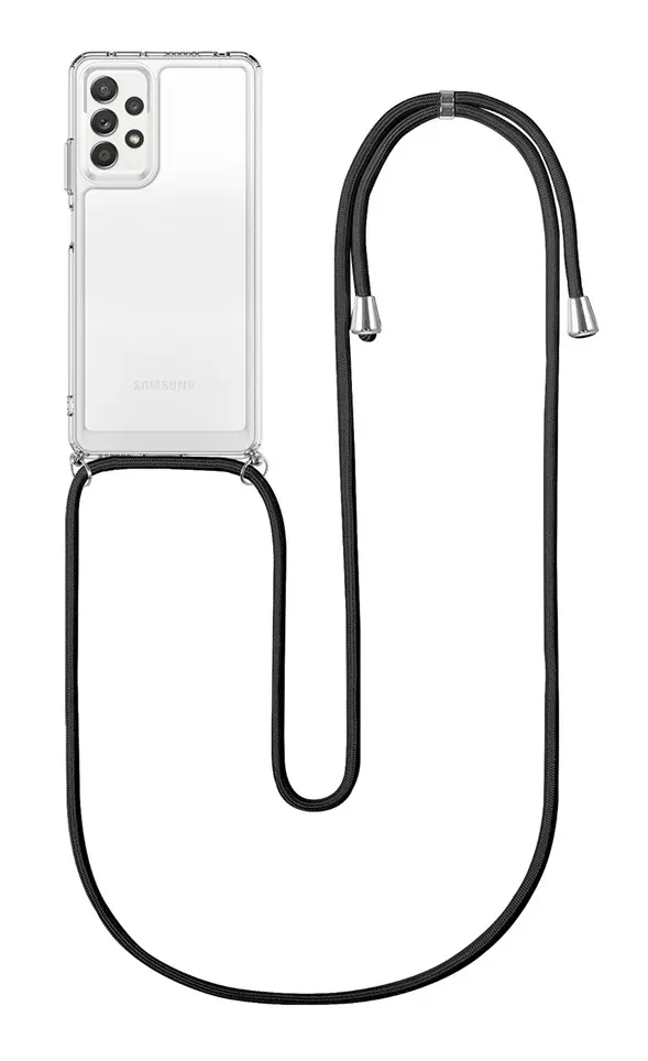 Kryt TopQ Samsung A32 5G silikon s černou šňůrkou průhledný 57945
