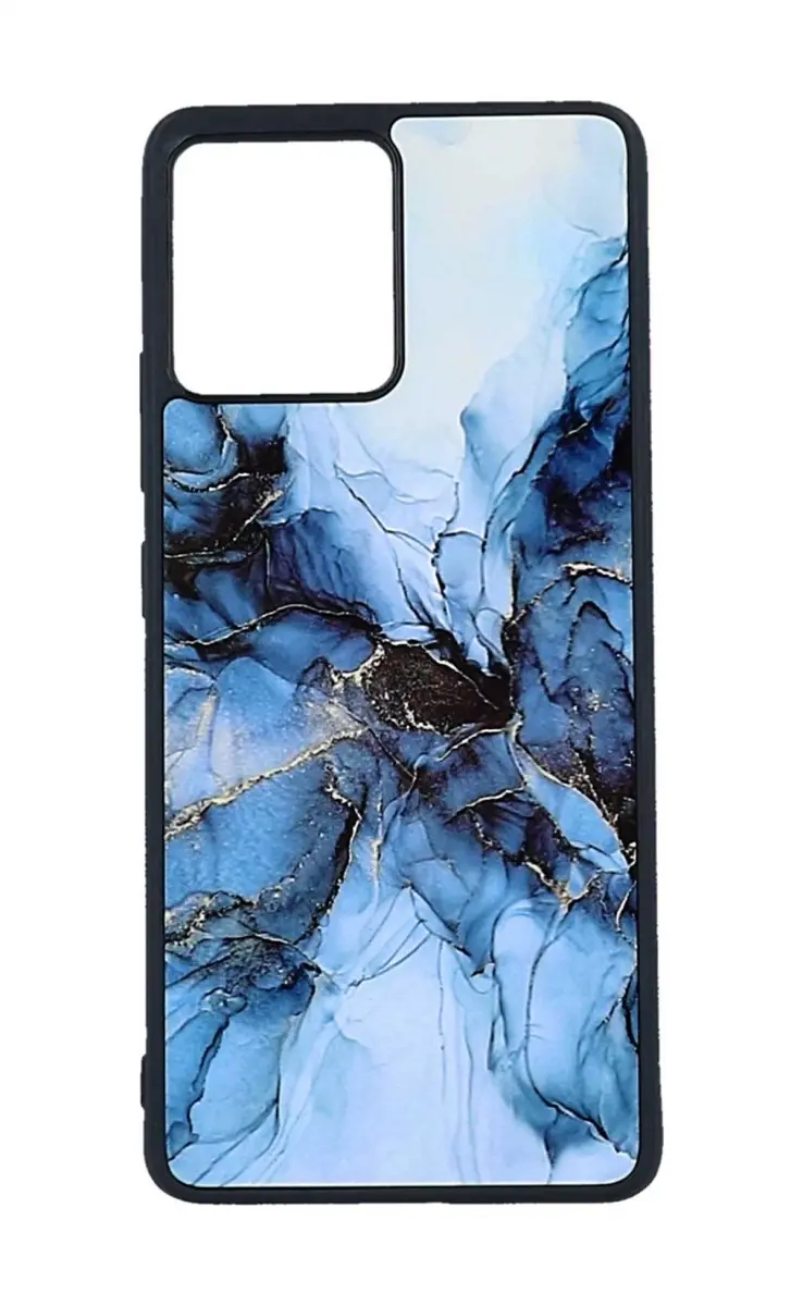 Kryt TopQ Marble Motorola Edge 30 Fusion pevný Smoky Blue 97953
