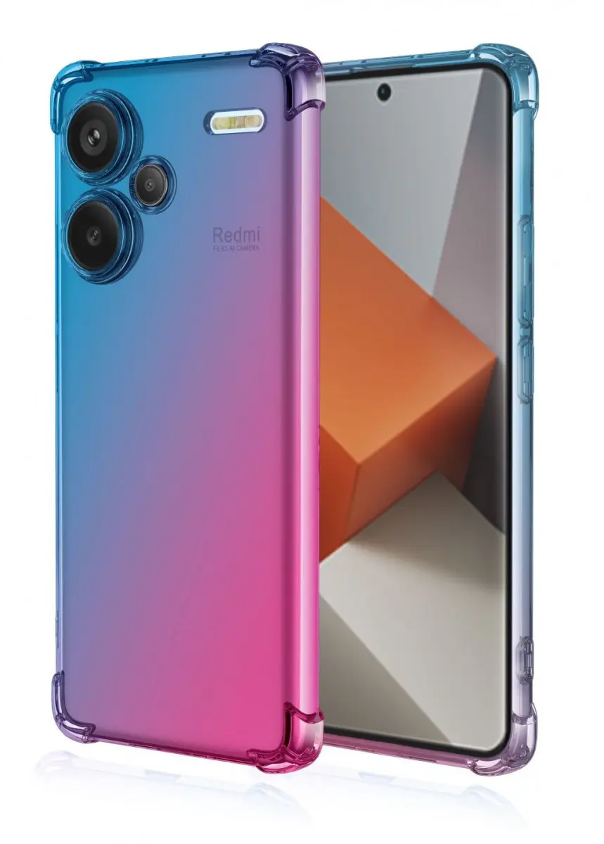 Kryt TopQ Xiaomi Redmi Note 13 Pro+ 5G Shock duhový modro-růžový 118186
