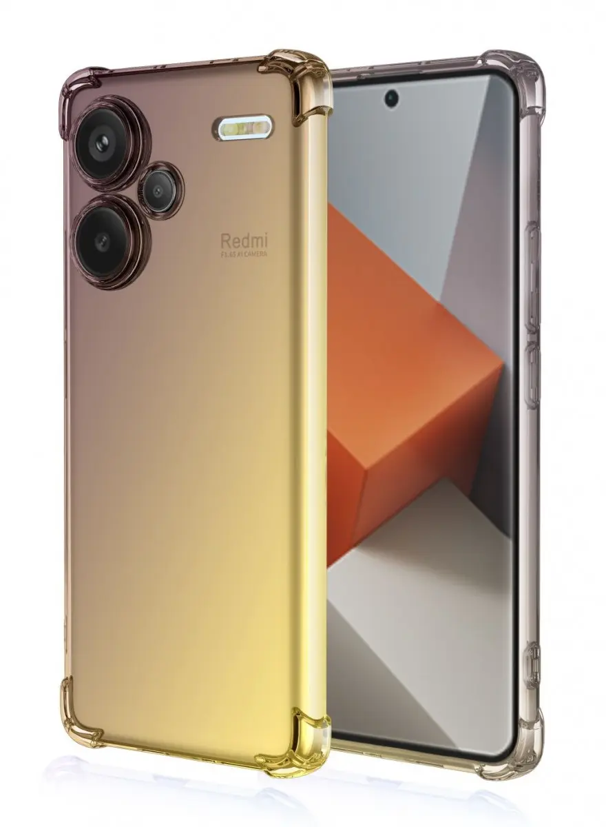Kryt TopQ Xiaomi Redmi Note 13 Pro+ 5G Shock duhový purpurovo-žlutý 118189