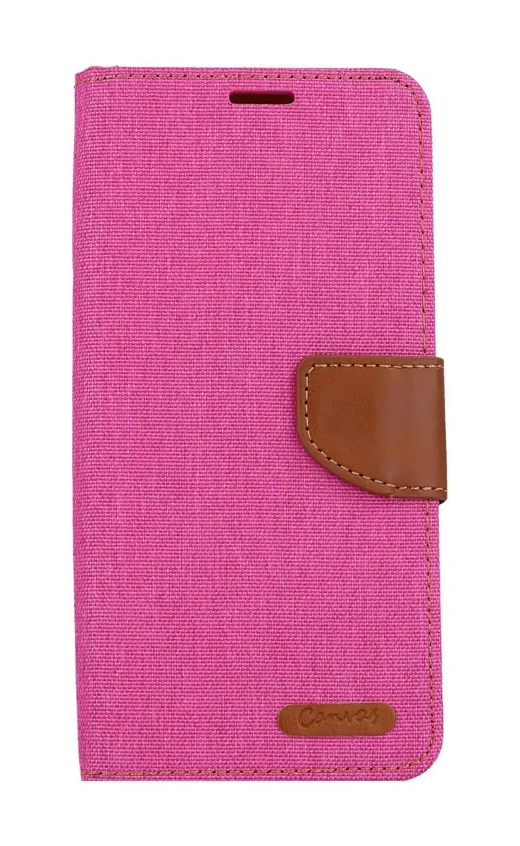 Pouzdro Canvas Samsung A14 knížkové růžové 108432
