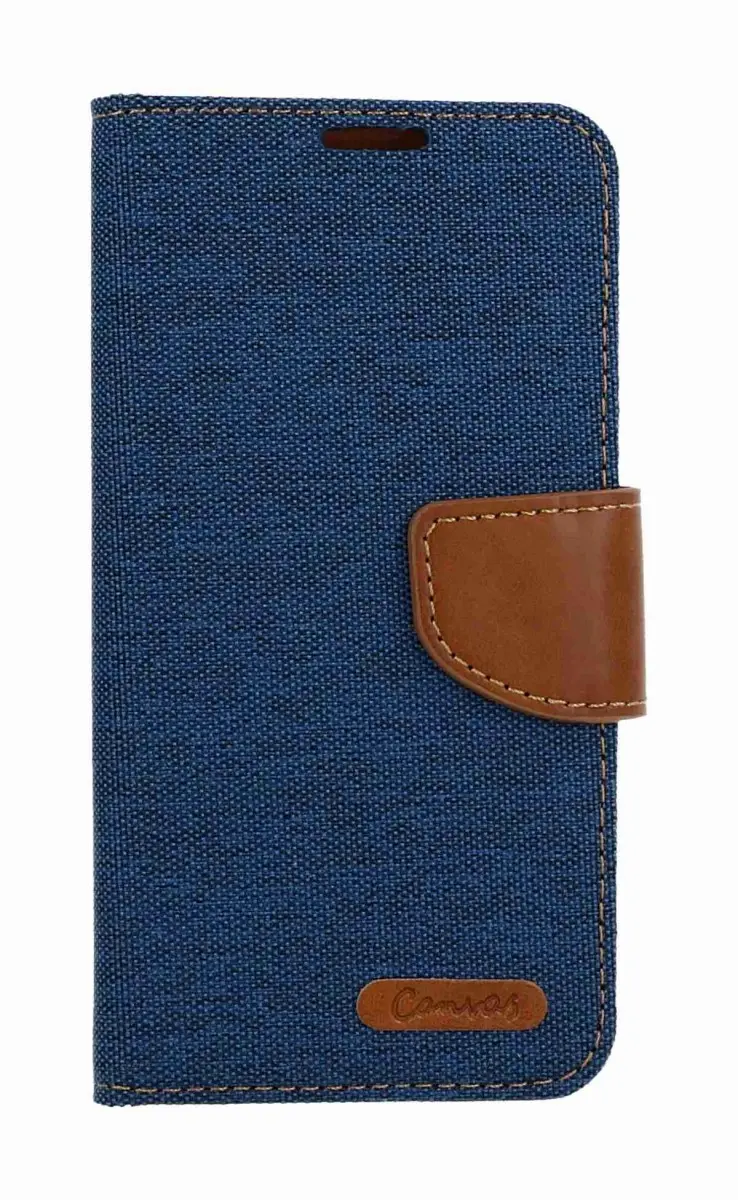 Pouzdro Canvas Samsung A40 knížkové modré tmavé 58508