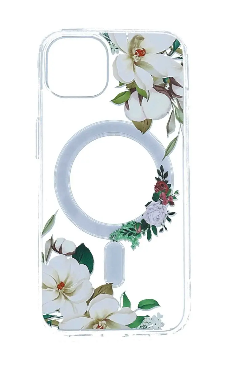 Kryt Tel Protect Flower iPhone 13 MagSafe s bílými květy 98518