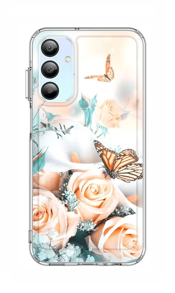 Kryt TopQ Image Samsung A15 Image pevný Růže s motýlem 128678