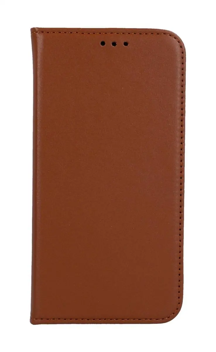 Pouzdro TopQ Leather SMART PRO iPhone 14 Pro knížkové hnědé 108791