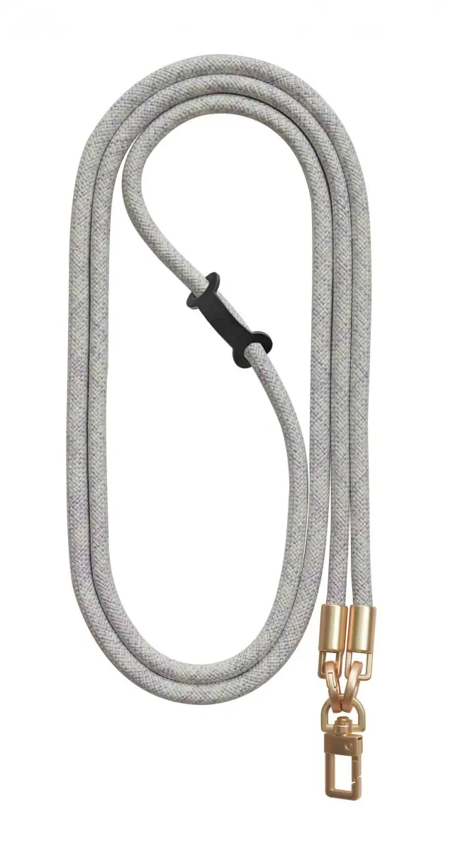Luxusní šňůrka na mobil TopQ Royal Cord Gold bílo-fialová 8 mm 128878