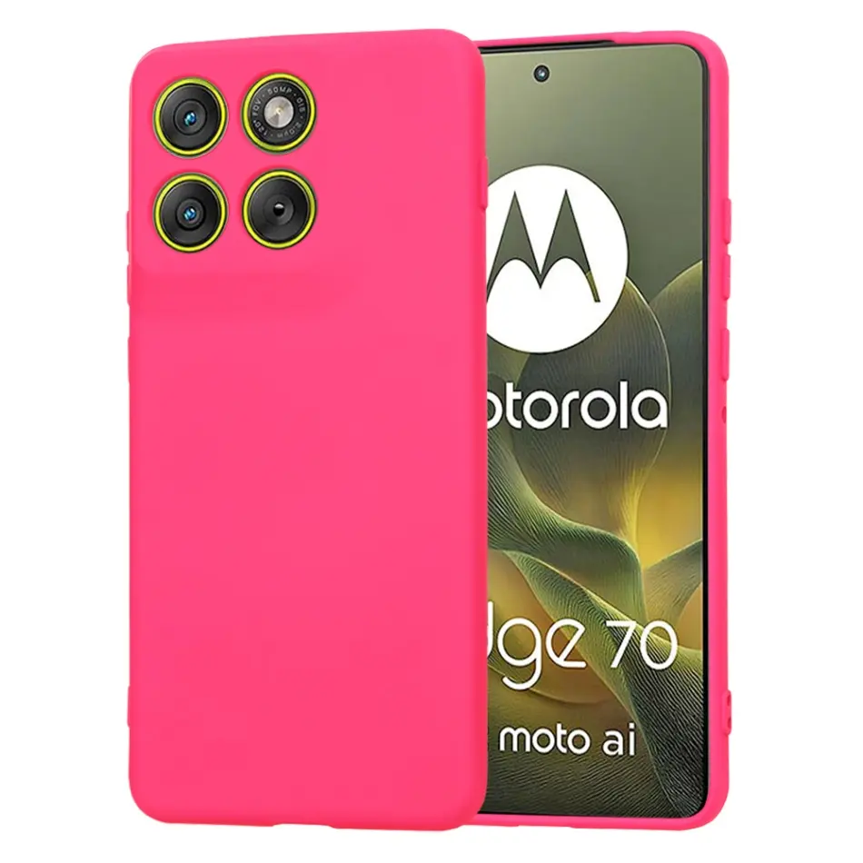 Techsuit SoftFlex Motorola Edge 70 – žhavě růžová
