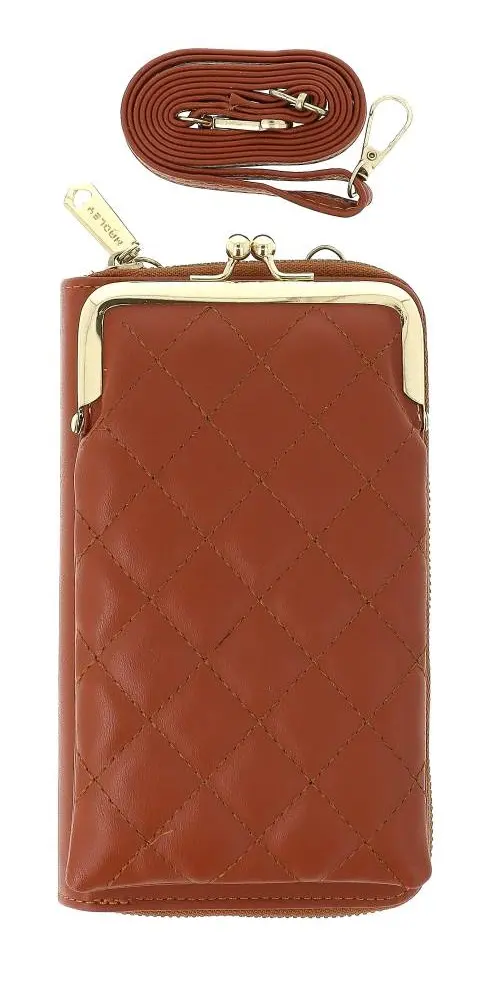 Kabelka TopQ Madley Classic na mobil s popruhem hnědá 129223