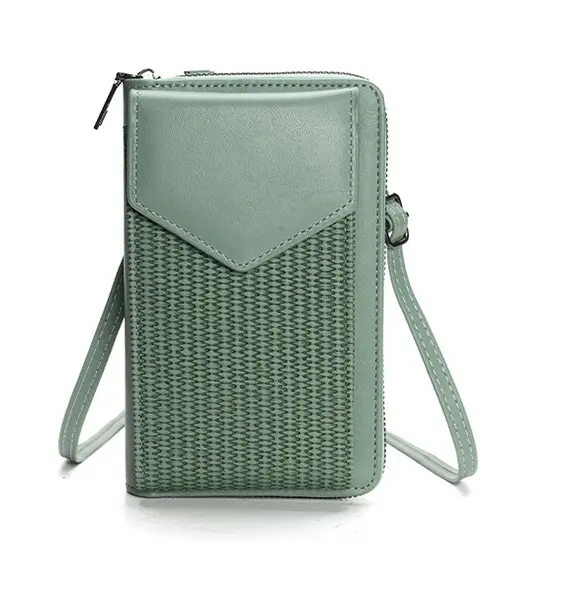 Kabelka TopQ Twill na mobil s popruhem zelená 129698
