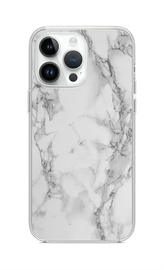 Kryt STYLE TopQ iPhone 15 Pro Mramor bílý 99925
