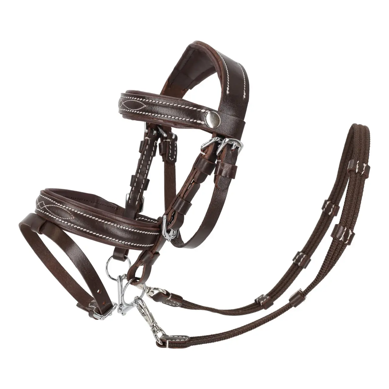 Prošívaná uzdečka pro hobby horse QHP Luxury