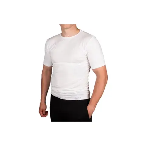 Pánské bezešvé tričko s krátkým rukávem VoXX BambooSeamless 021 bílá bílá
