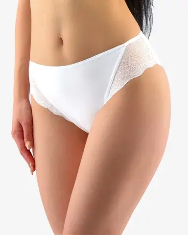 Dámské kalhotky klasické s úzkým bokem GINA 10190P bílá S/M