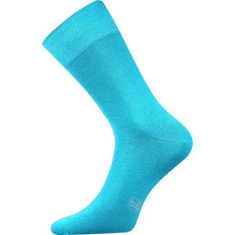 Barevné společenské ponožky Lonka DECOLOR tyrkys tyrkys