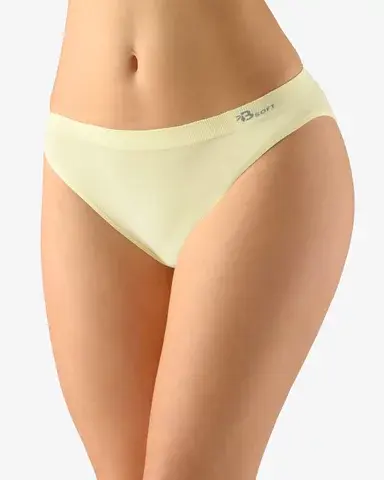Dámské kalhotky klasické s úzkým bokem GINA Bamboo 00046P vanilková L/XL