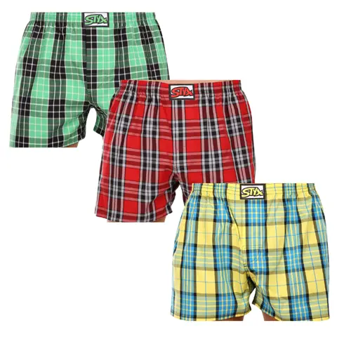 AKCE 3PACK pánské trenky STYX klasická guma mix barev