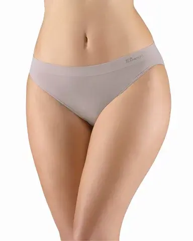 Dámské kalhotky klasické s úzkým bokem GINA Bamboo 00037P šedohnědá M/L