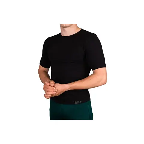 Pánské bezešvé tričko s krátkým rukávem VoXX BambooSeamless 021 černá černá