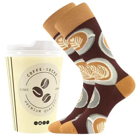 Ponožky Lonka COFFE socks vzor 2 vzor 2