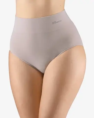 Dámské kalhotky klasické s vysokým pasem GINA Bamboo 00040P šedohnědá M/L
