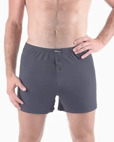 Pánské volné trenky GINO 75194P tm. šedá M/L