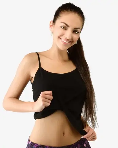 Dámská košilka prodloužená GINA 08015P černá M/L