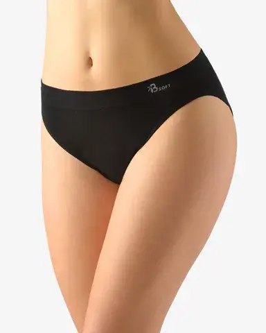 Dámské kalhotky klasické s úzkým bokem GINA Bamboo 00046P černá M/L