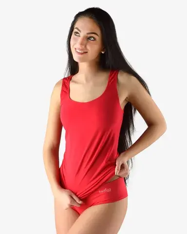 Dámské tílko prodloužené GINA 08018P třešňová L/XL