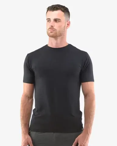Pánské tričko slim fit s krátkým rukávem GINO 78005P černá