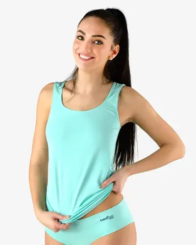 Dámské tílko prodloužené GINA 08018P peprmint L/XL