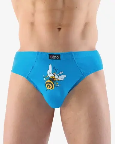 Pánské slipy se širším bokem GINO 71071P dunaj