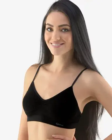 Dámský top s úzkými ramínky GINA 07001P černá L/XL