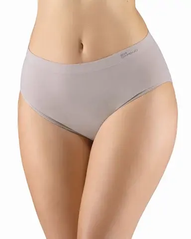 Dámské kalhotky klasické GINA Bamboo 01002P šedohnědá M/L